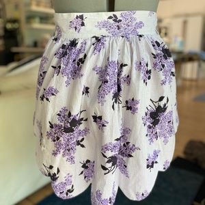 Lilac, purple and white, vintage, handmade kitchen apron